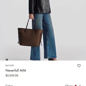 Louis Vuitton never full bag